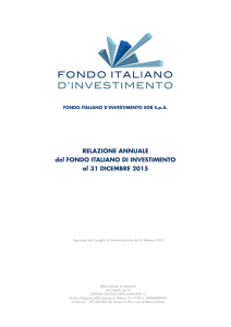 RELAZIONE ANNUALE del FONDO ITALIANO DI INVESTIMENTO