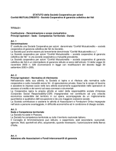 STATUTO della Società Cooperativa per azioni Confidi