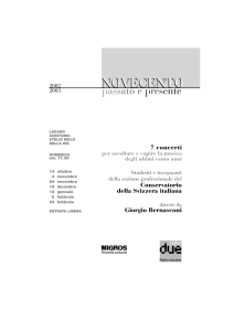 La stagione 2002-03 - Conservatorio della Svizzera Italiana