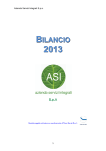 Bilancio 2013 - Azienda Servizi Integrati