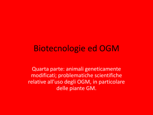 piante OGM - Istituto Ven. A. Luzzago