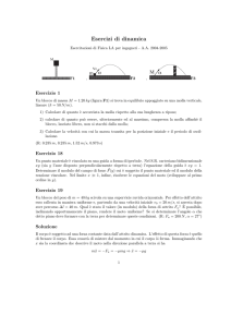 Esercizi di dinamica