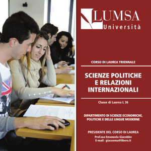 Scienze politiche e relazioni internazionali AA 2014-2015
