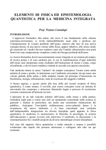 elementi di fisica ed epistemologia quantistica per la medicina