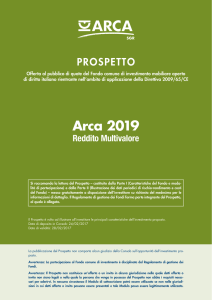 Arca 2019 Reddito Multivalore