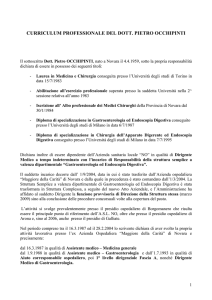 Curriculum Dott. Pietro Occhipinti
