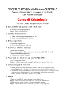 Cristologia - Parrocchia Santo Stefano