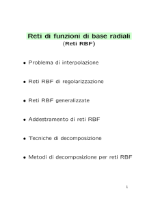 Reti di funzioni di base radiali