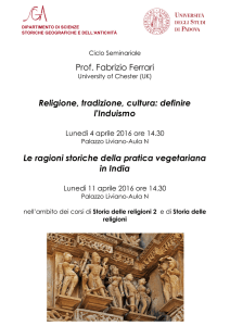 Prof. Fabrizio Ferrari Religione, tradizione, cultura: definire l