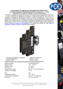 Convertitore di segnale per termoelementi PCE-P17TC