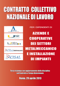 CONTRATTO COLLETTIVO NAZIONALE DI LAVORO