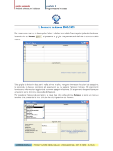 1. Le macro in Access 2000/2003