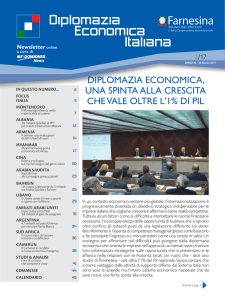 diplomazia economica, una spinta alla crescita che vale oltre l`1% di