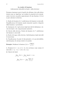 Lo studio di funzione (informazioni deducibili da limiti e dalla