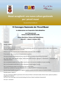 PROGRAMMA DEL CONVEGNO - Associazione Nazionale Piccoli