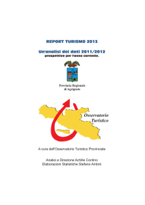 Report turismo 2013 - Provincia di Agrigento