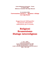 Religioni Ecumenismo Dialogo interreligioso