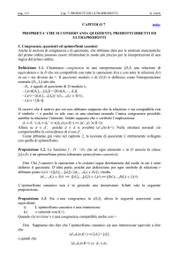 CAPITOLO 7 PROPRIETA` CHE SI CONSERVANO: QUOZIENTI