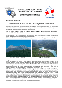 Colli attorno a Most na Soči e navigazione sull`Isonzo