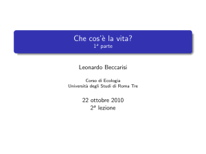 Che cos`è la vita? 1a parte