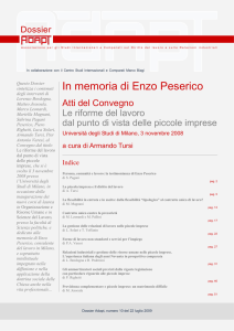 In memoria di Enzo Peserico. Atti del Convegno “Le riforme del lavoro