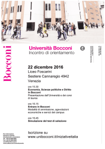 Bocconi: Iniziativa orientamento - Liceo Majorana