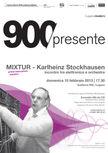 MIXTUR - Karlheinz Stockhausen - Conservatorio della Svizzera