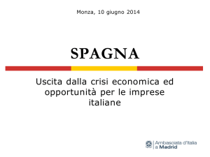 Dopo la crisi: l`economia spagnola e le relazioni con l`Italia