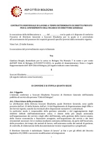 Proposta di contratto - ASP Città di Bologna