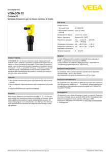 Data sheet - VEGASON 62 - Profibus PA Sensore ultrasonoro per la