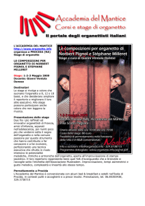 L`ACCADEMIA DEL MANTICE http://www.organetto.info organizza a