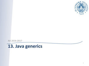 13. Java generics