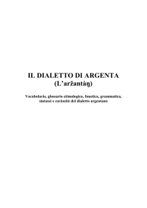 Struttura del dialetto argentano