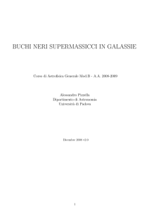 Buchi Neri Supermassicci - Dipartimento di Fisica e Astronomia