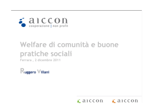 Welfare di comunità e buone pratiche sociali