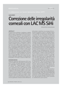 Correzione delle irregolarità corneali con LAC MS SiHi