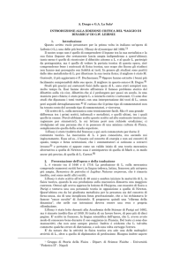 Introduzione alla edizione critica del "saggio di dinamica"