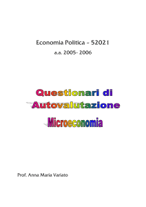 Economia Politica – 52021 - Università degli studi di Bergamo