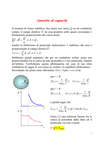 Concetto di capacità e condensatori