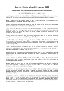 Decreto Ministeriale del 29 maggio 2007