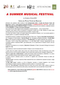 a summer musical festival - Città metropolitana di Bologna