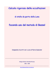 Calcolo rigoroso delle occultazioni di stelle da parte della Luna