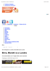 Birra, Moretti va a Londra - Newsfood.com