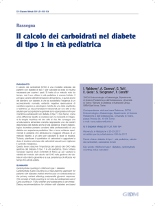 articolo completo in pdf - Giornale Italiano di Diabetologia e
