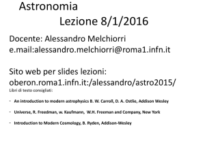 Astronomia Lezione 8/1/2016