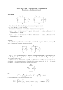 Teoria dei circuiti – Esercitazione di Laboratorio Transitori e dominio