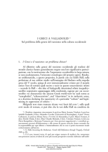 I Greci a Valladolid. Sul problema della genesi del razzismo nella
