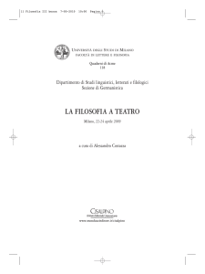 la filosofia a teatro - Web server per gli utenti dell`Università degli