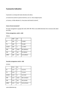 Il presente indicativo - Italianotes