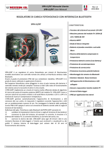 regolatore di carica fotovoltaico con interfaccia bluetooth